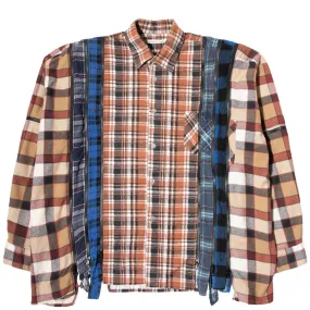 7 CUTS ZIPPED WIDE FLANNEL SHIRT SS21 20