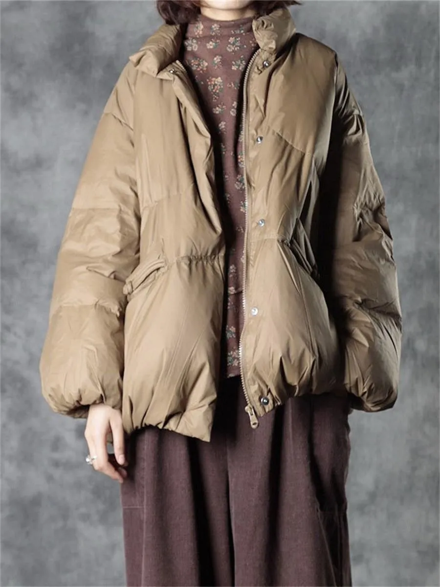 Autumn And Winter Solid Color Warm Bread Women'S Coat