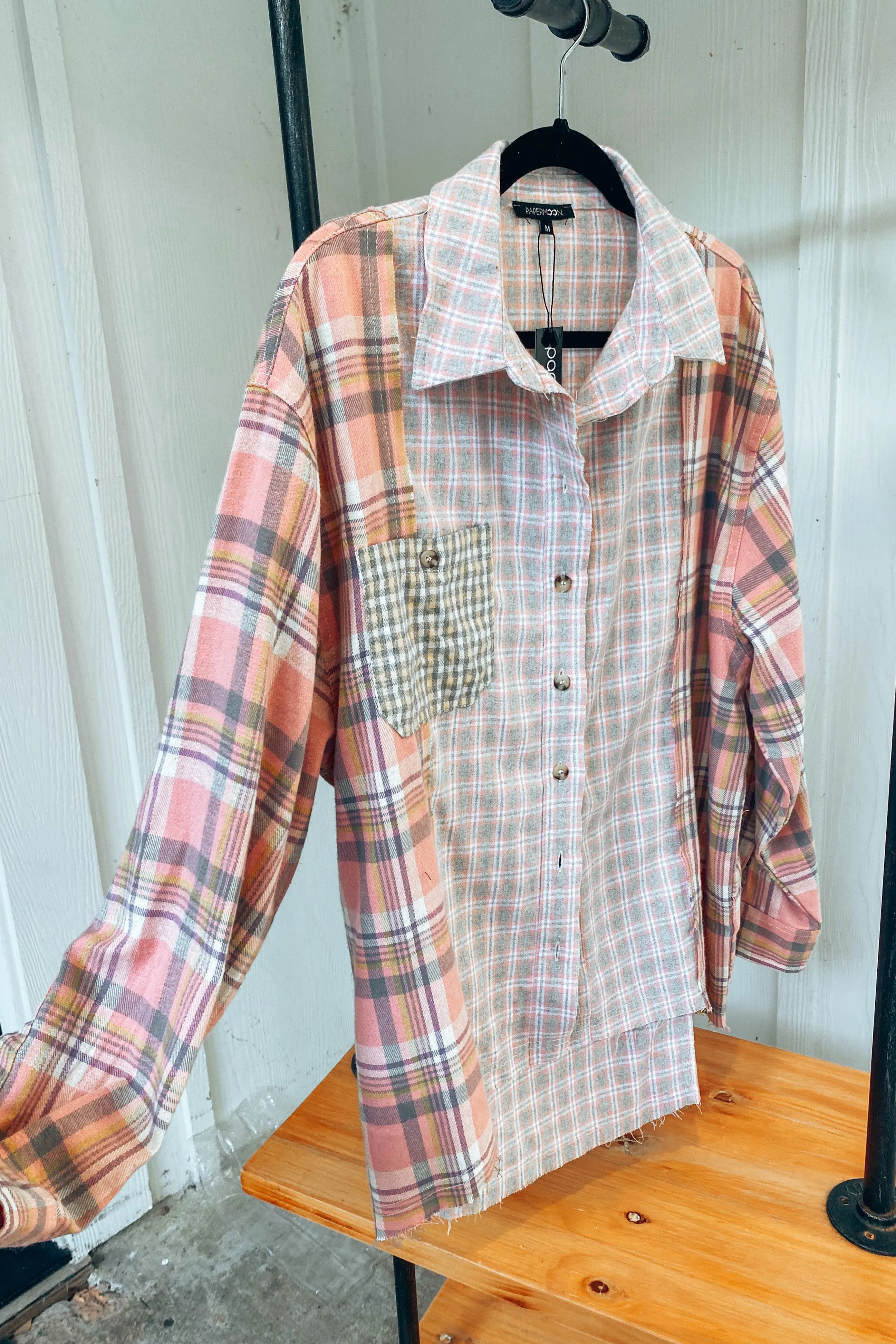 Autumn Pink Plaid Flannel | FINAL SALE