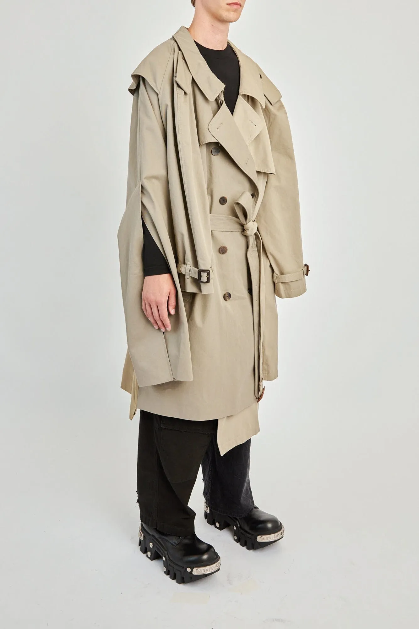 Balenciaga Double Sleeve Trench