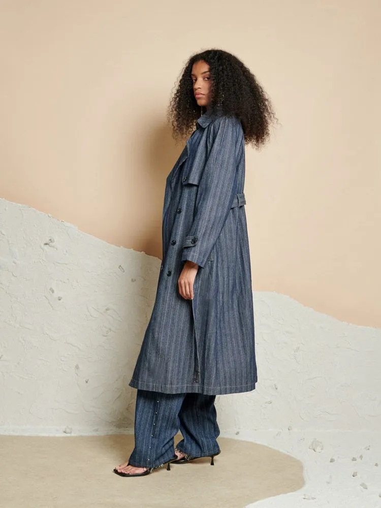 Blakely Denim Trench Coat