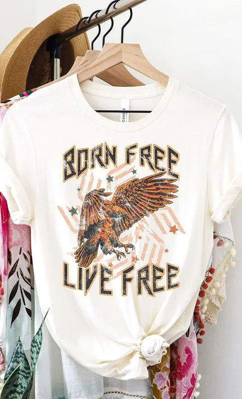 Born to Live Free Vintage Graphic Tee