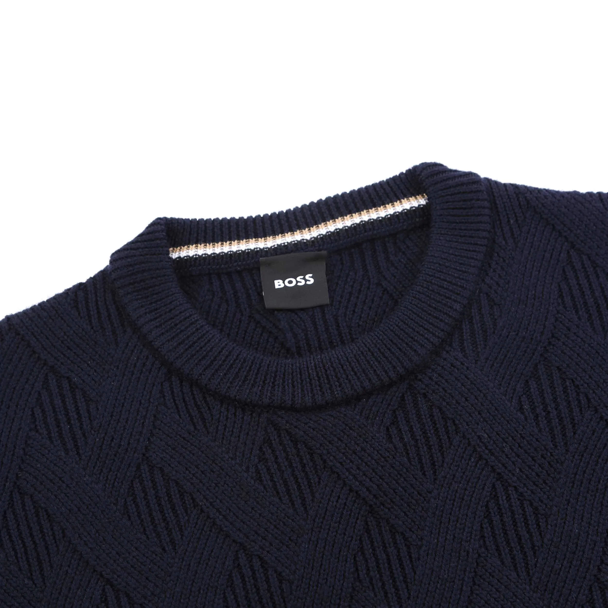 BOSS H Elfredo Knitwear in Dark Blue