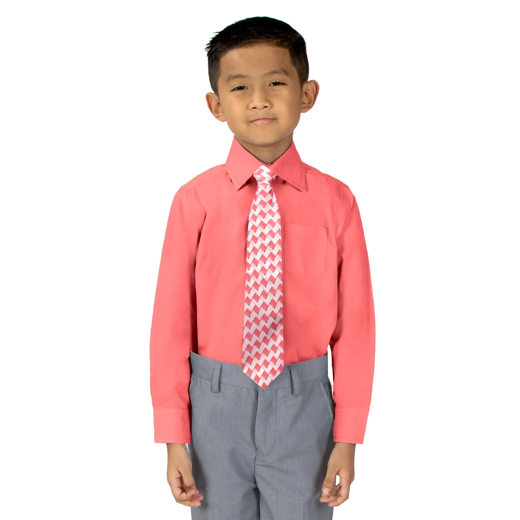 Boys' Dress Shirt and Tie Set