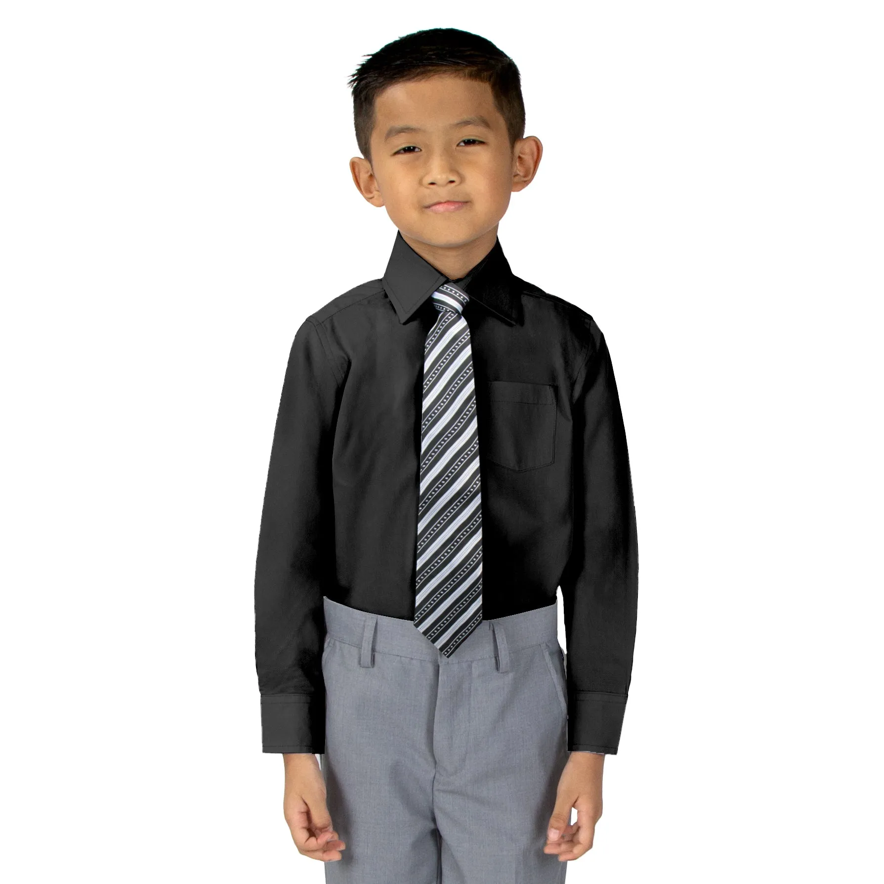 Boys' Dress Shirt and Tie Set