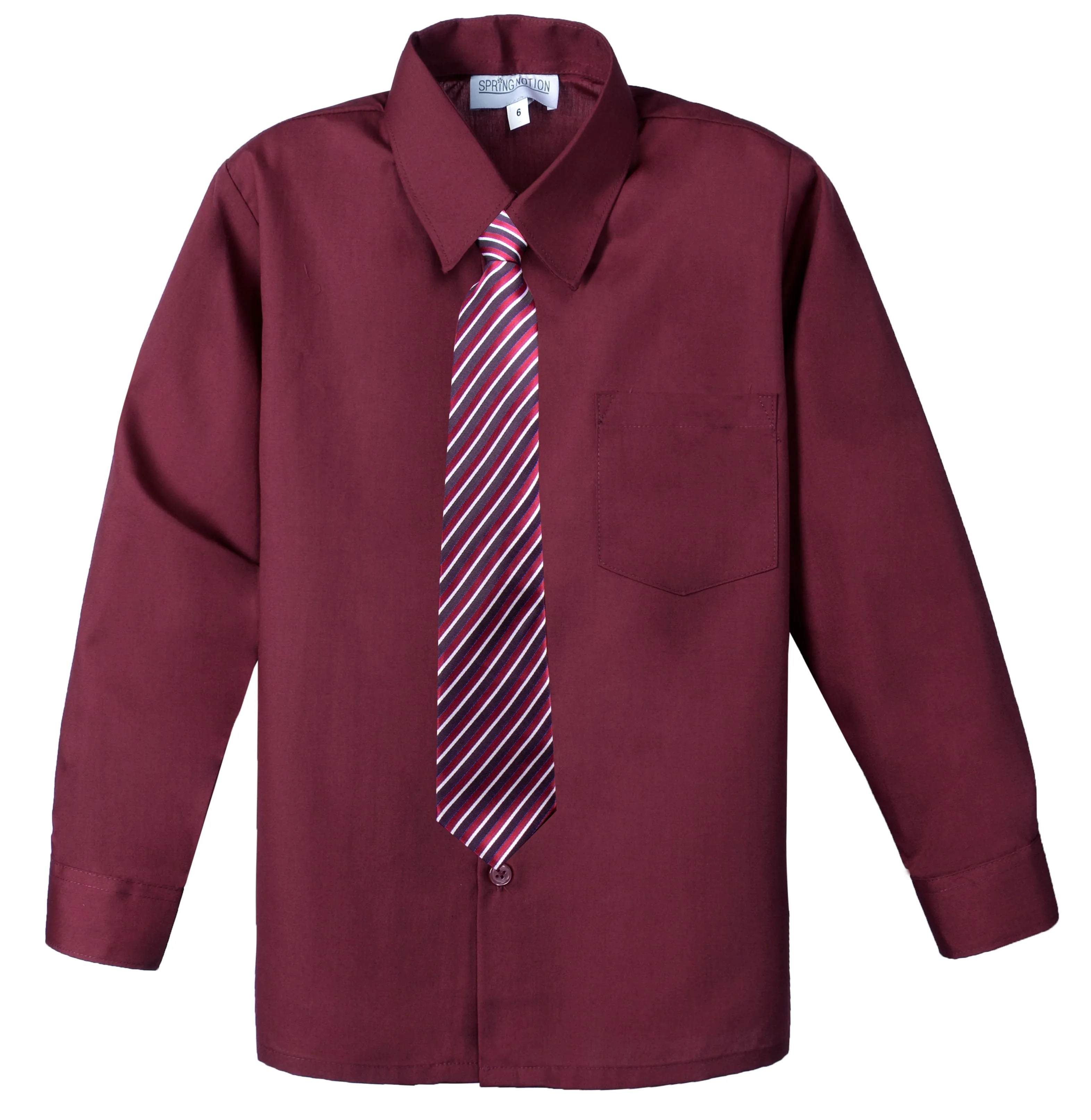 Boys' Dress Shirt and Tie Set