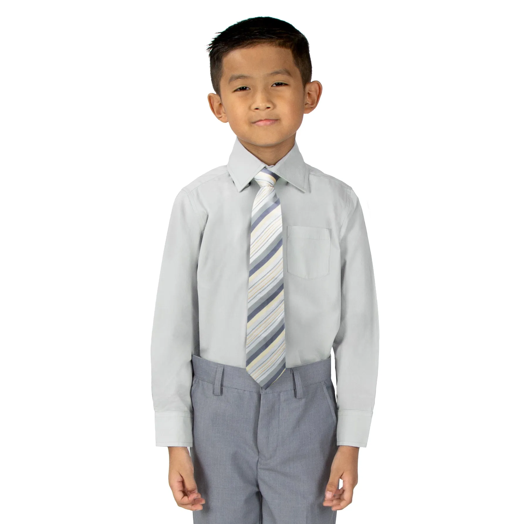 Boys' Dress Shirt and Tie Set