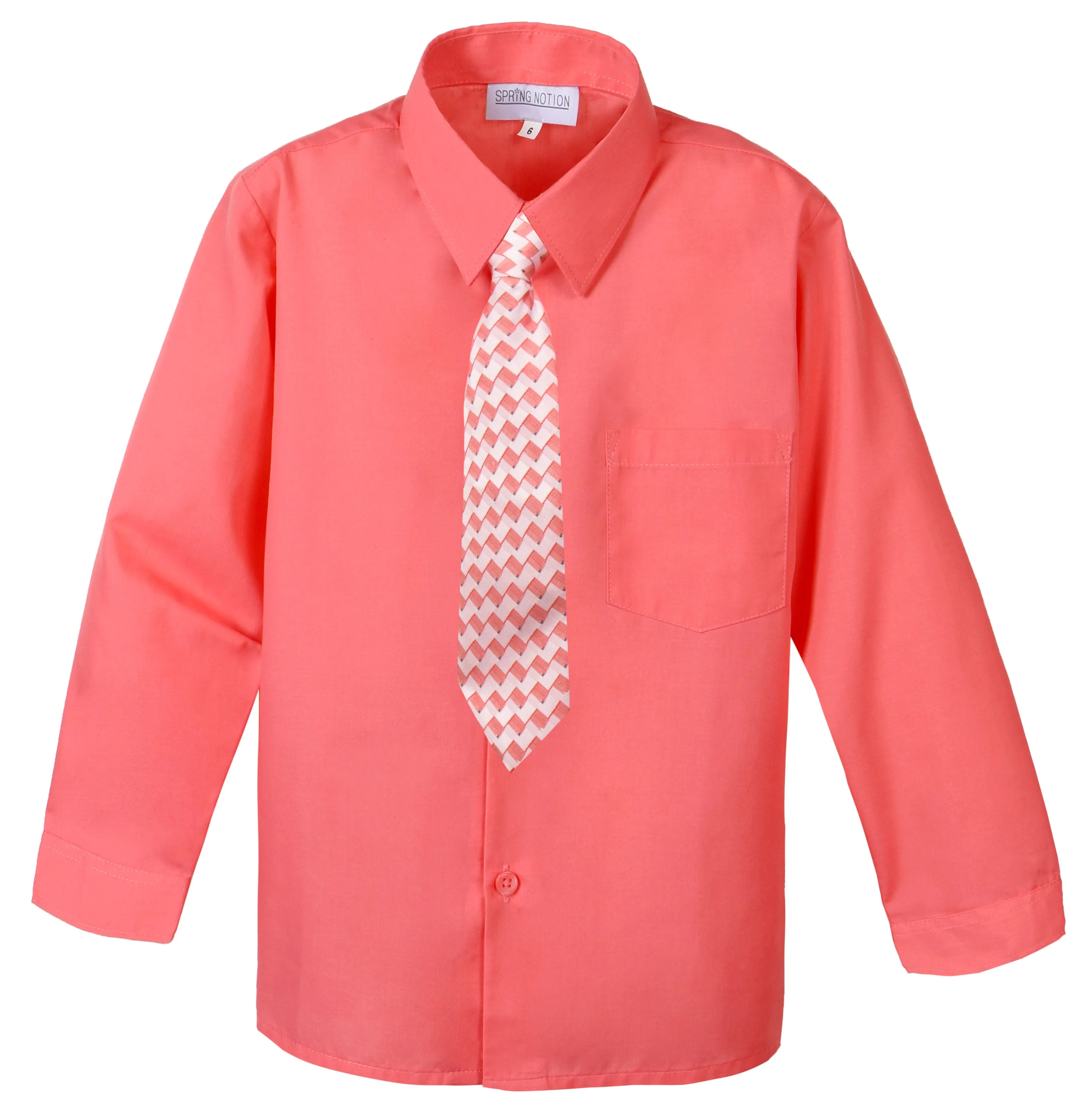 Boys' Dress Shirt and Tie Set