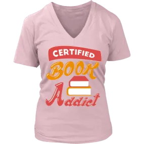 Certified book addict V-neck