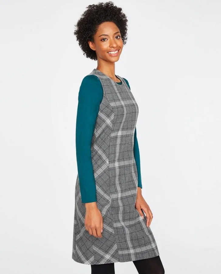 Check Wool Pinafore