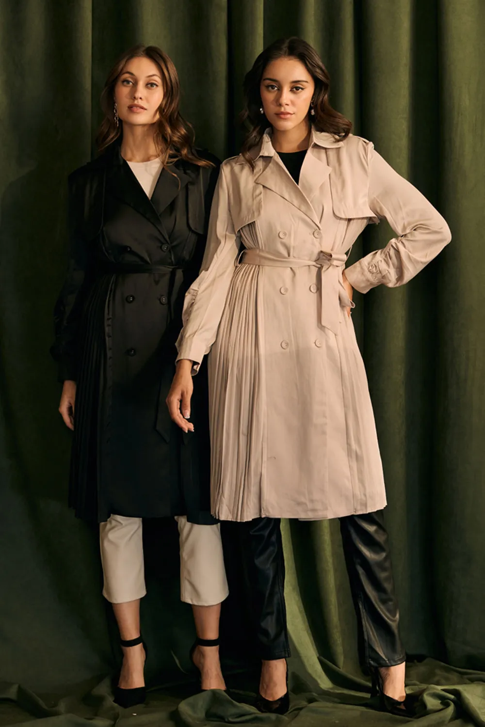 Classic Pleated Trench