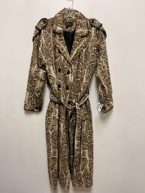 Coat Trench Coat By Clothes Mentor In Snakeskin Print, Size: Xl