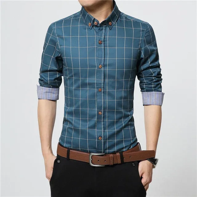 Cotton Dress Shirts Male High Quality