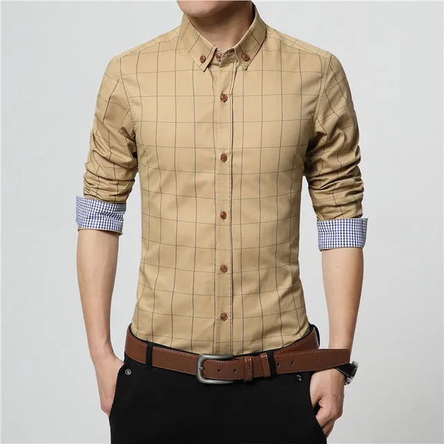 Cotton Dress Shirts Male High Quality