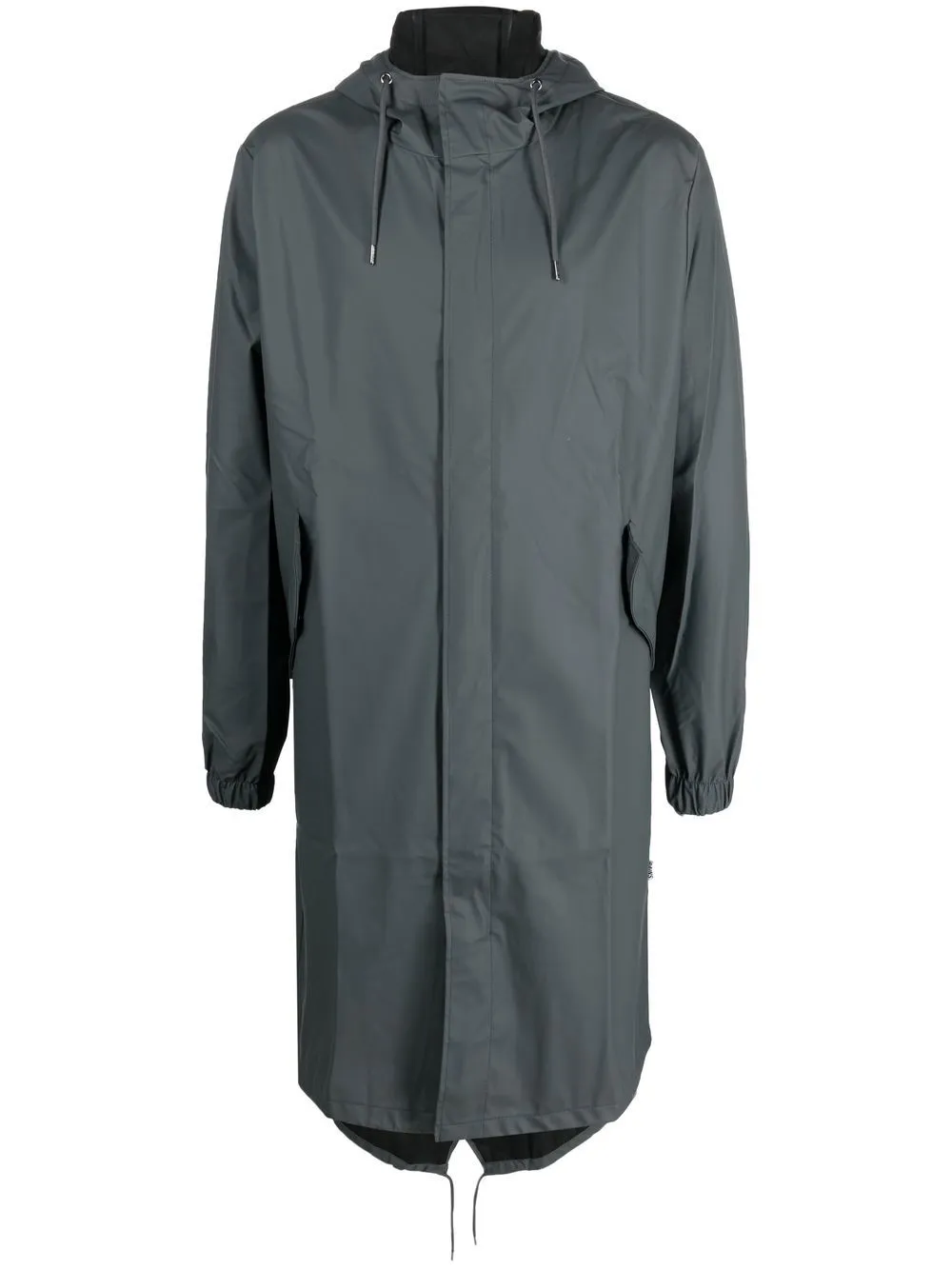 drawstring hooded raincoat