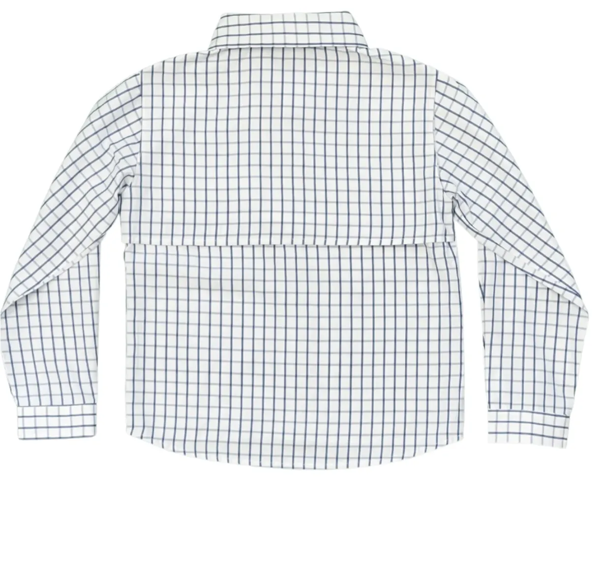 Flagler Fishing Shirt - White and Blue Plaid