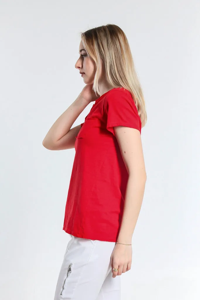 Florence V-Neck Frocket Tee (BSS165)