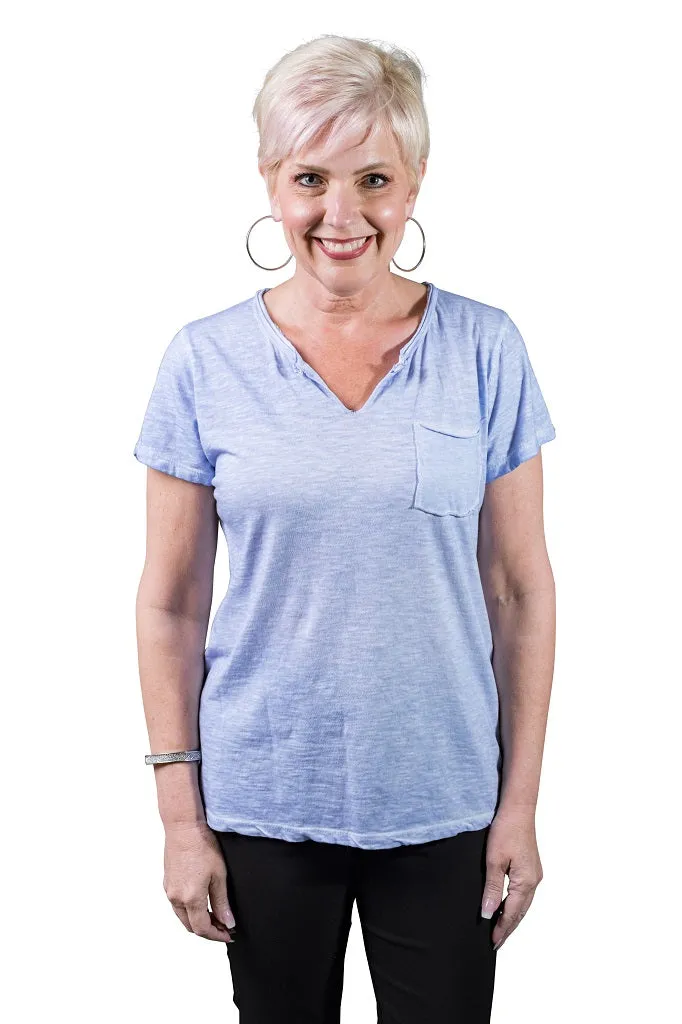 Florence V-Neck Frocket Tee (BSS165)