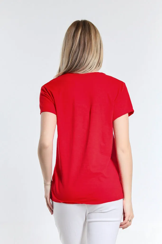 Florence V-Neck Frocket Tee (BSS165)