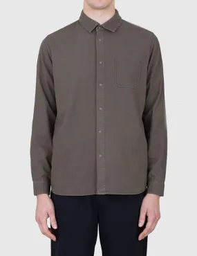 Folk Flannel Pop Stud Shirt - Military Green