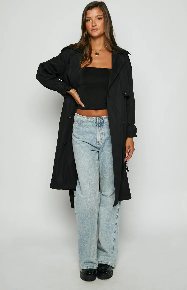 Giselle Black Trench Coat