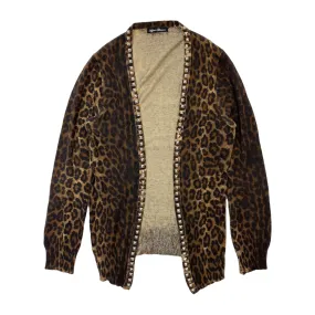 Hysteric Glamour Studded Leopard Cardigan