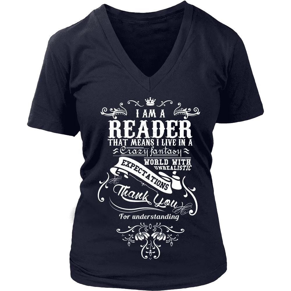 I am a reader - V-neck