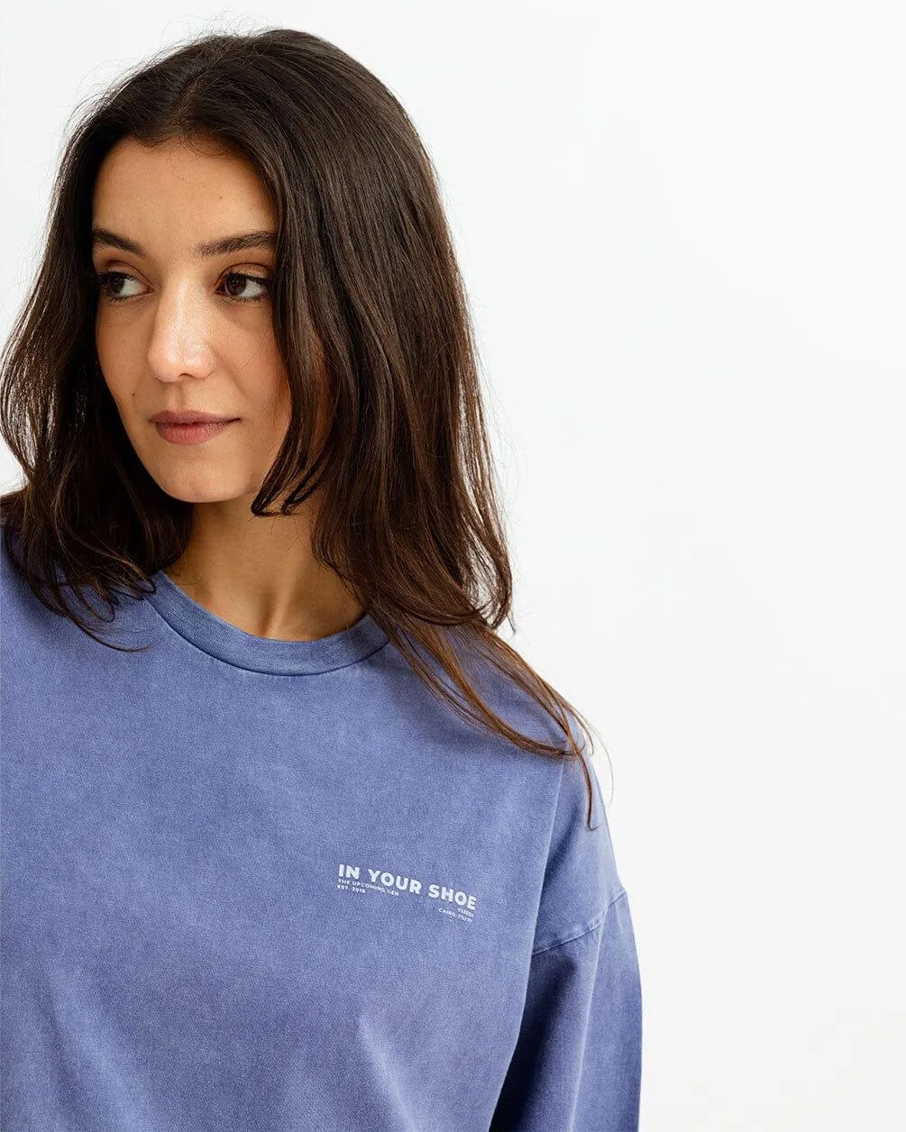 Indigo Acid Washed Oversized Tee