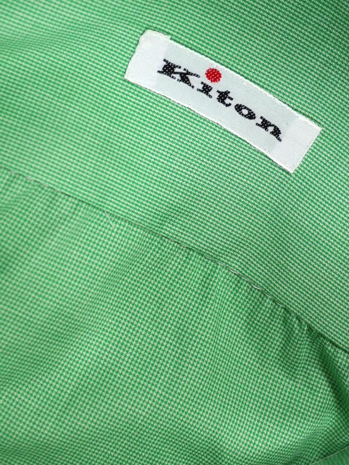 Kiton Shirt Royal Green Solid Button Down Collar 42 - 16 1/2 FINAL SALE