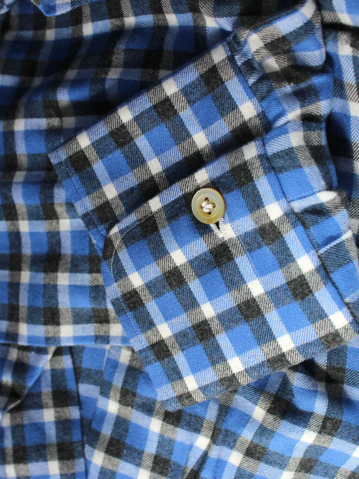 Kiton Sport Shirt Blue Check 39 - 15 1/2 BLACK FRIDAY SALE