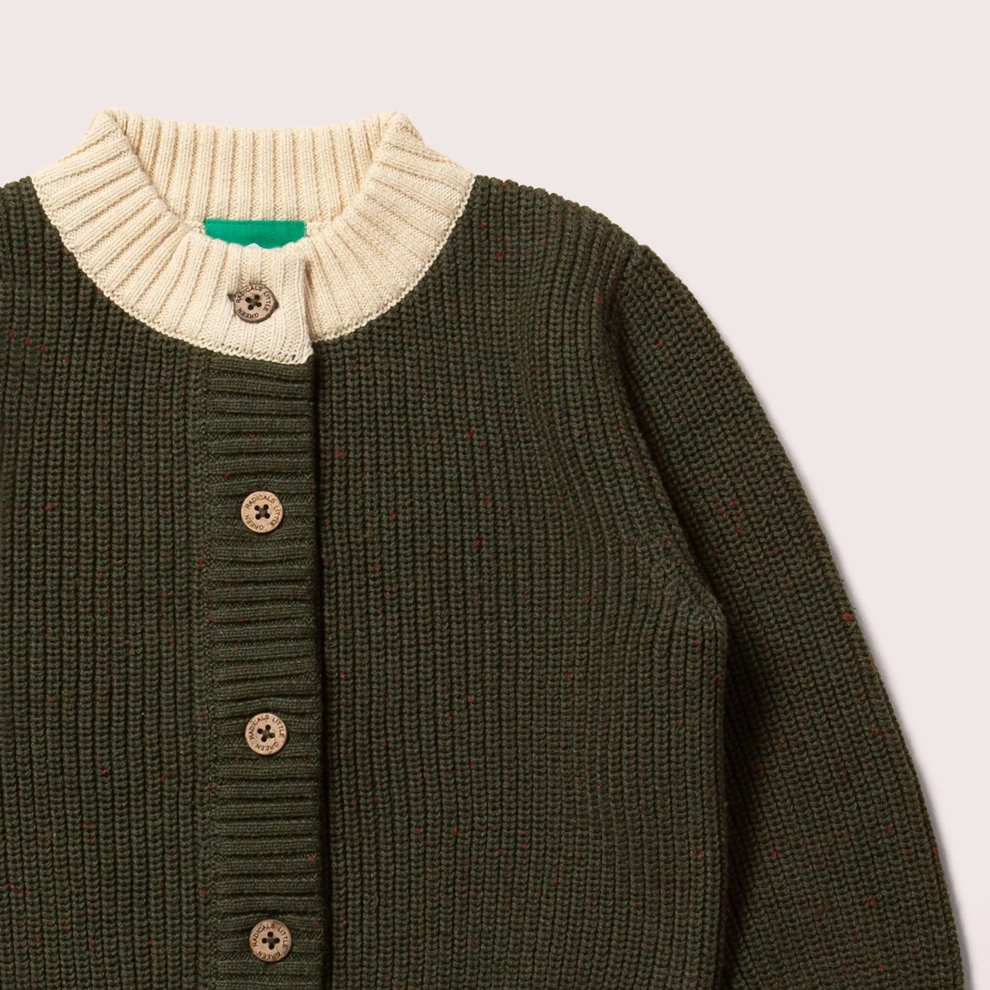 Little Green Radicals: From One To Another Fern Green Snuggly Knitted Cardigan