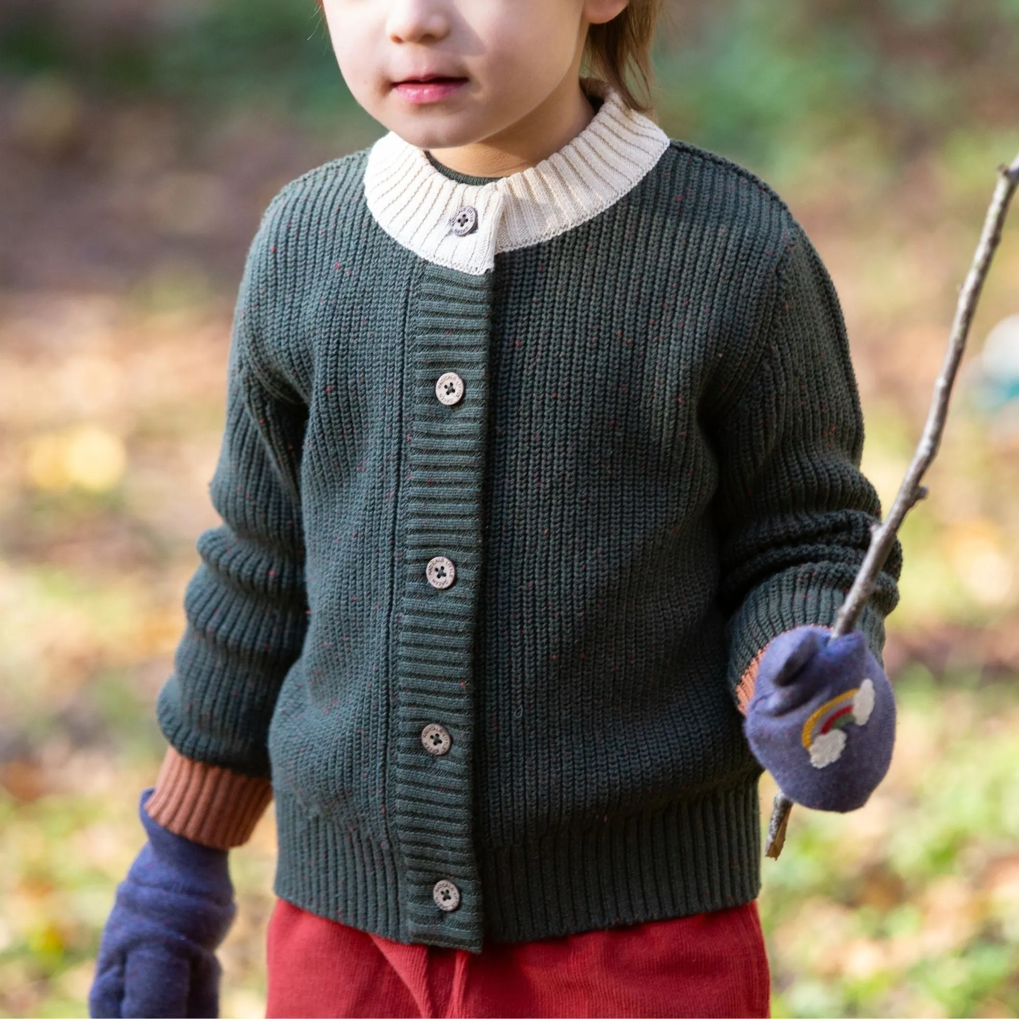 Little Green Radicals: From One To Another Fern Green Snuggly Knitted Cardigan