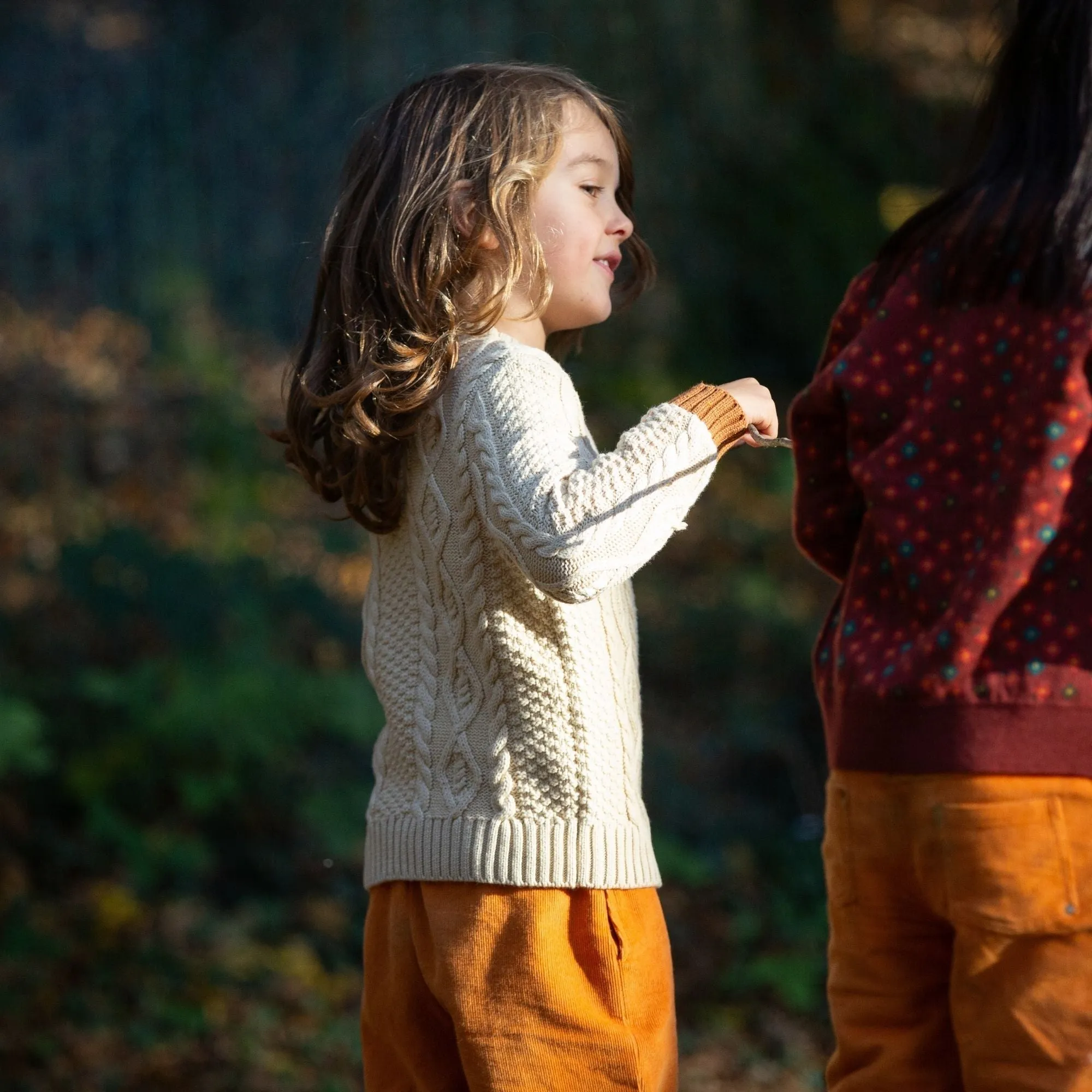 Little Green Radicals: From One To Another Oatmeal Aran Snuggly Knitted Jumper