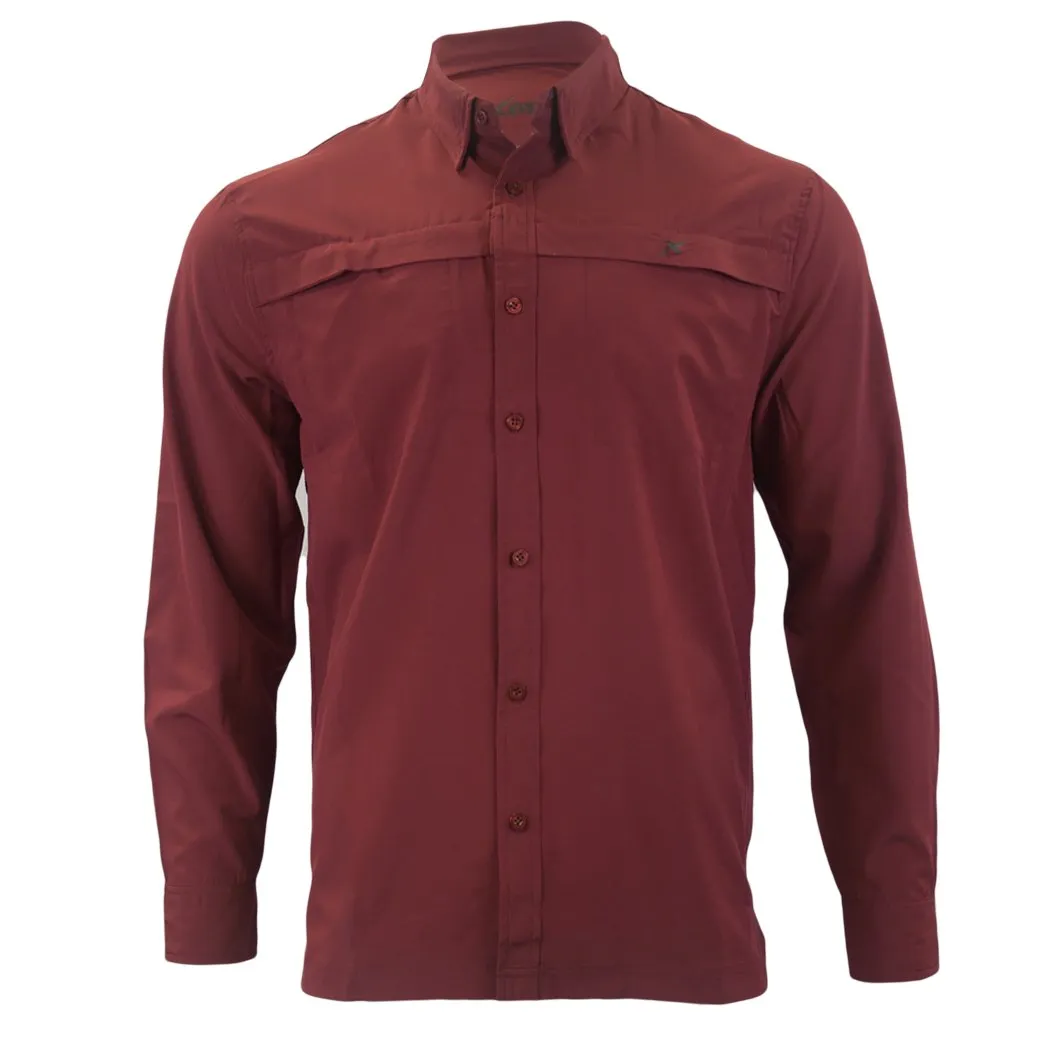 Long Sleeve Solid Lifestyle Button Down w/ REPEL-X