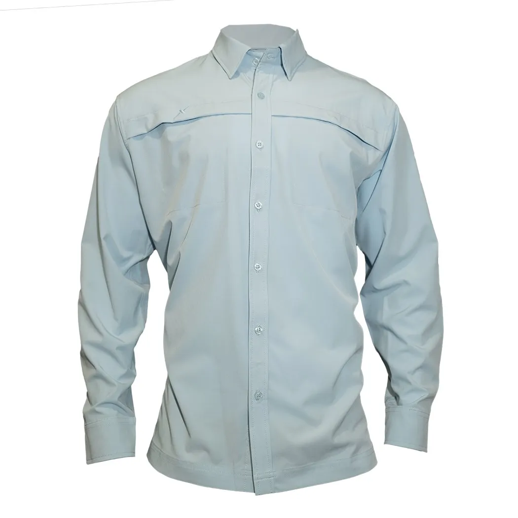 Long Sleeve Solid Lifestyle Button Down w/ REPEL-X