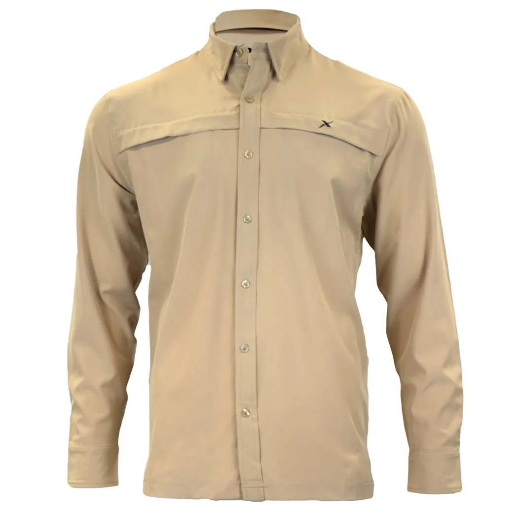 Long Sleeve Solid Lifestyle Button Down w/ REPEL-X