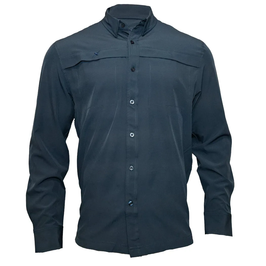 Long Sleeve Solid Lifestyle Button Down w/ REPEL-X