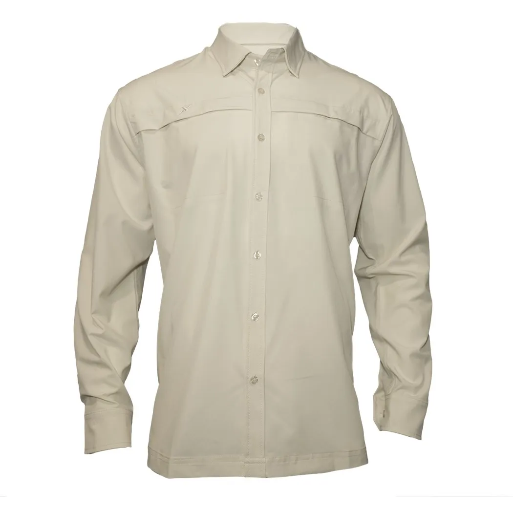 Long Sleeve Solid Lifestyle Button Down w/ REPEL-X