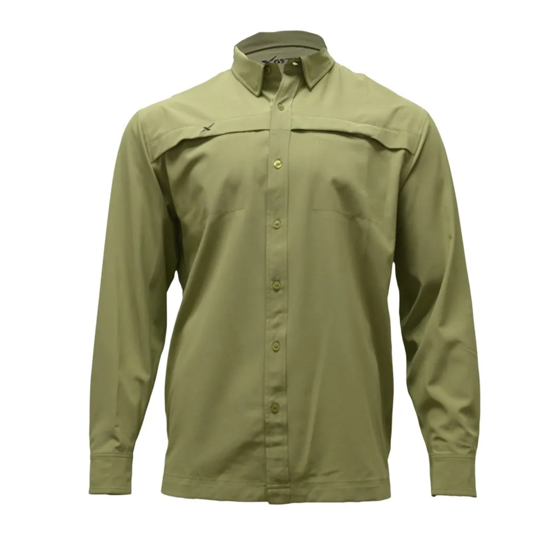 Long Sleeve Solid Lifestyle Button Down w/ REPEL-X