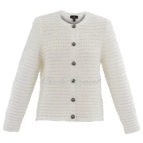 Marble Chunky Knit Cardigan - Style 7642-104 (Ivory)