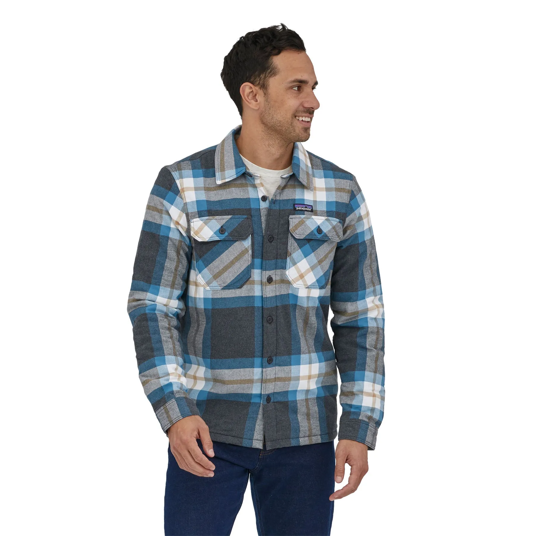 Mens Insulated Organic Cotton Midweight Fjord Flannel Shirt - Sale