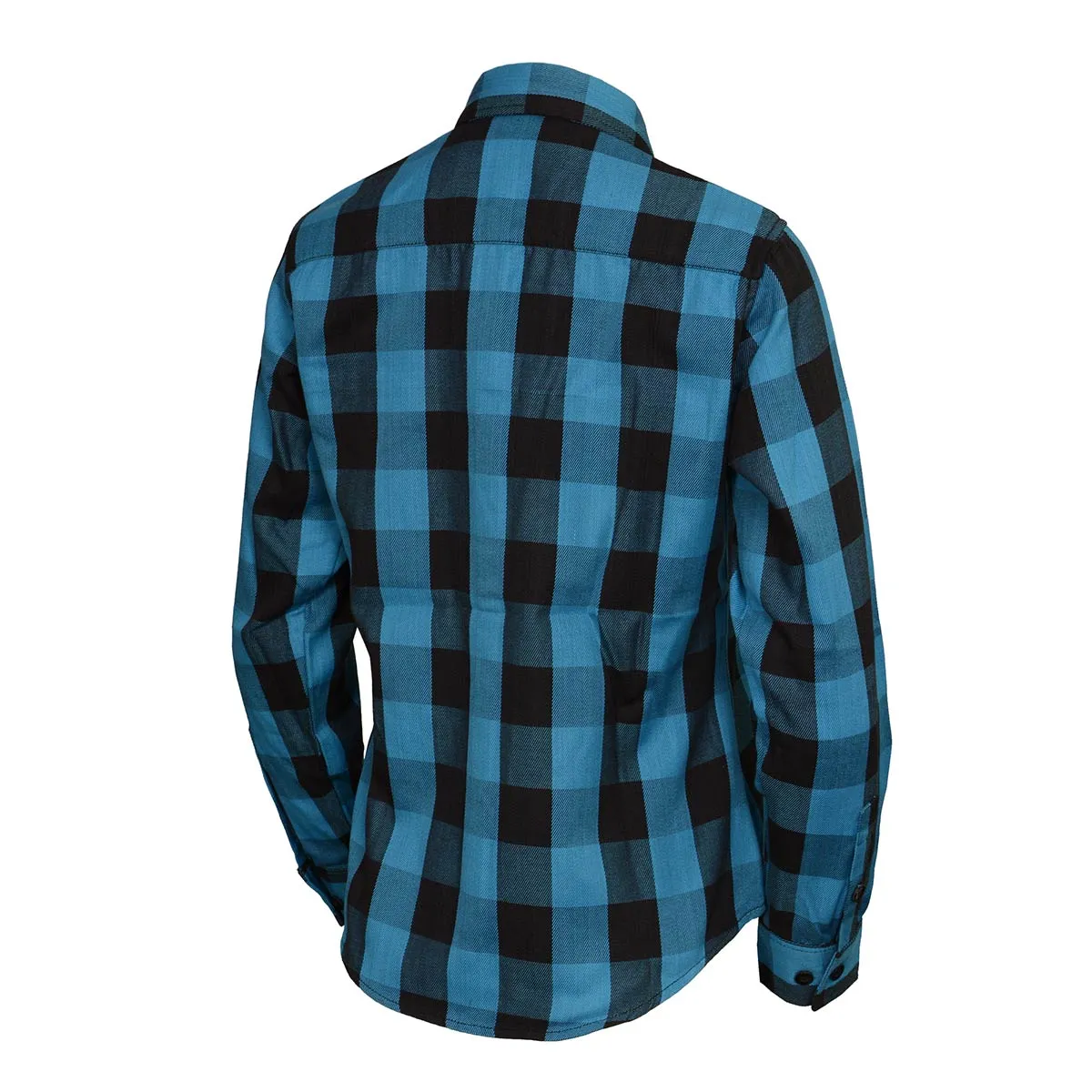 NexGen MNG21617 Women's Black and Aqua Long Sleeve Cotton Flannel Shirt