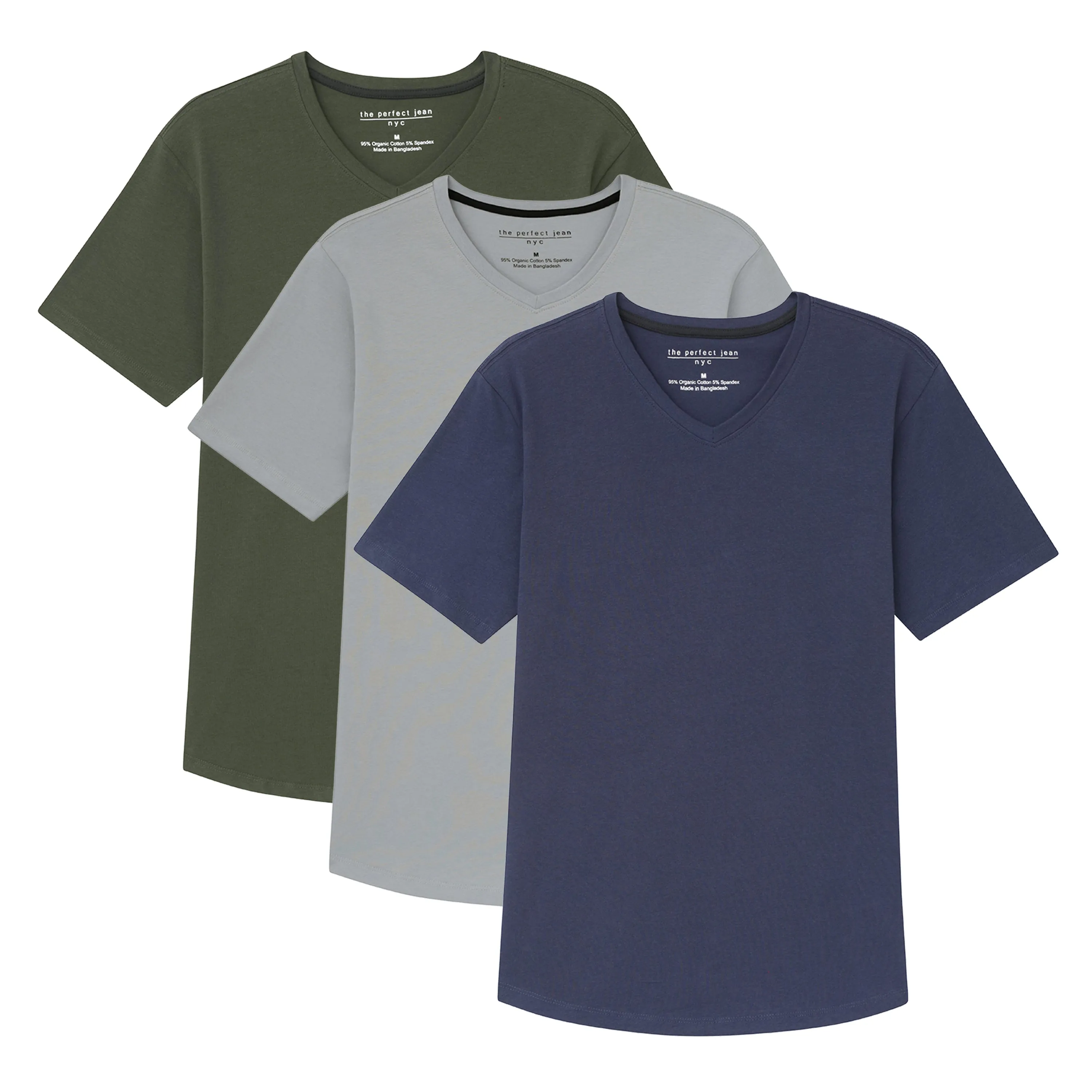 Organic V-Neck T-Shirt 3 Pack / Dusk to Downtown