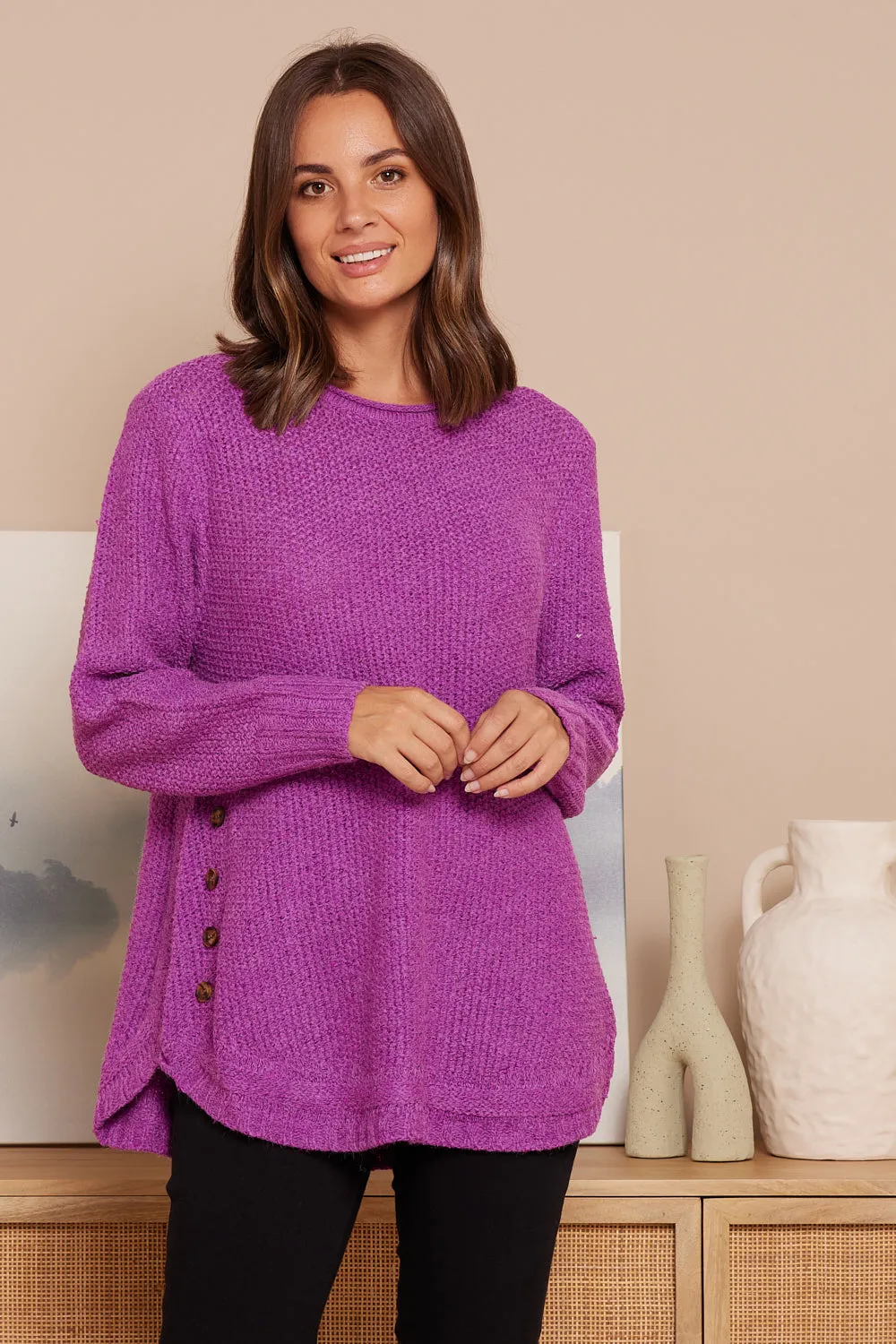 Paris Knit Jumper - Magenta