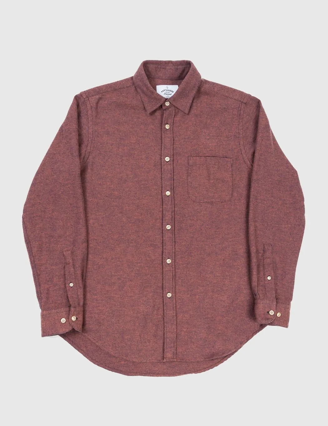 Portuguese Flannel Teca Shirt - Brick Red