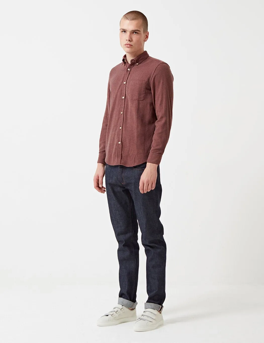 Portuguese Flannel Teca Shirt - Brick Red