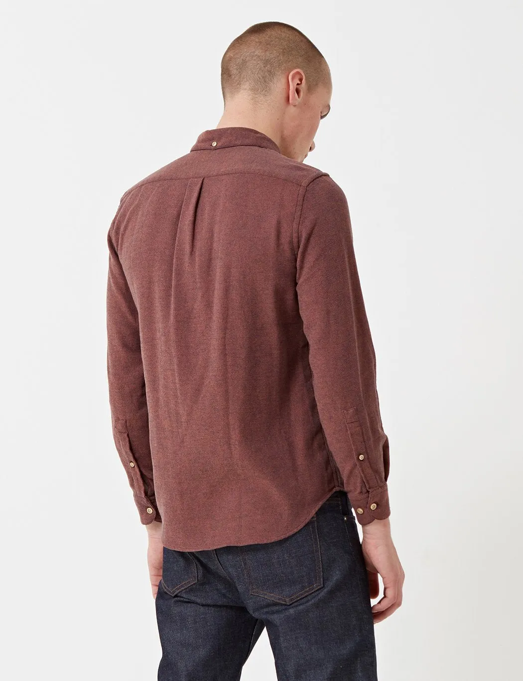 Portuguese Flannel Teca Shirt - Brick Red