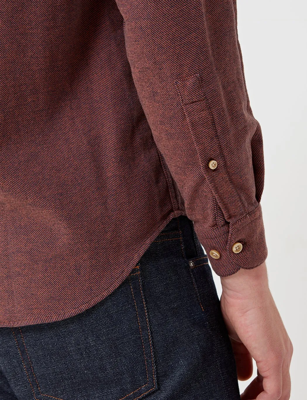 Portuguese Flannel Teca Shirt - Brick Red