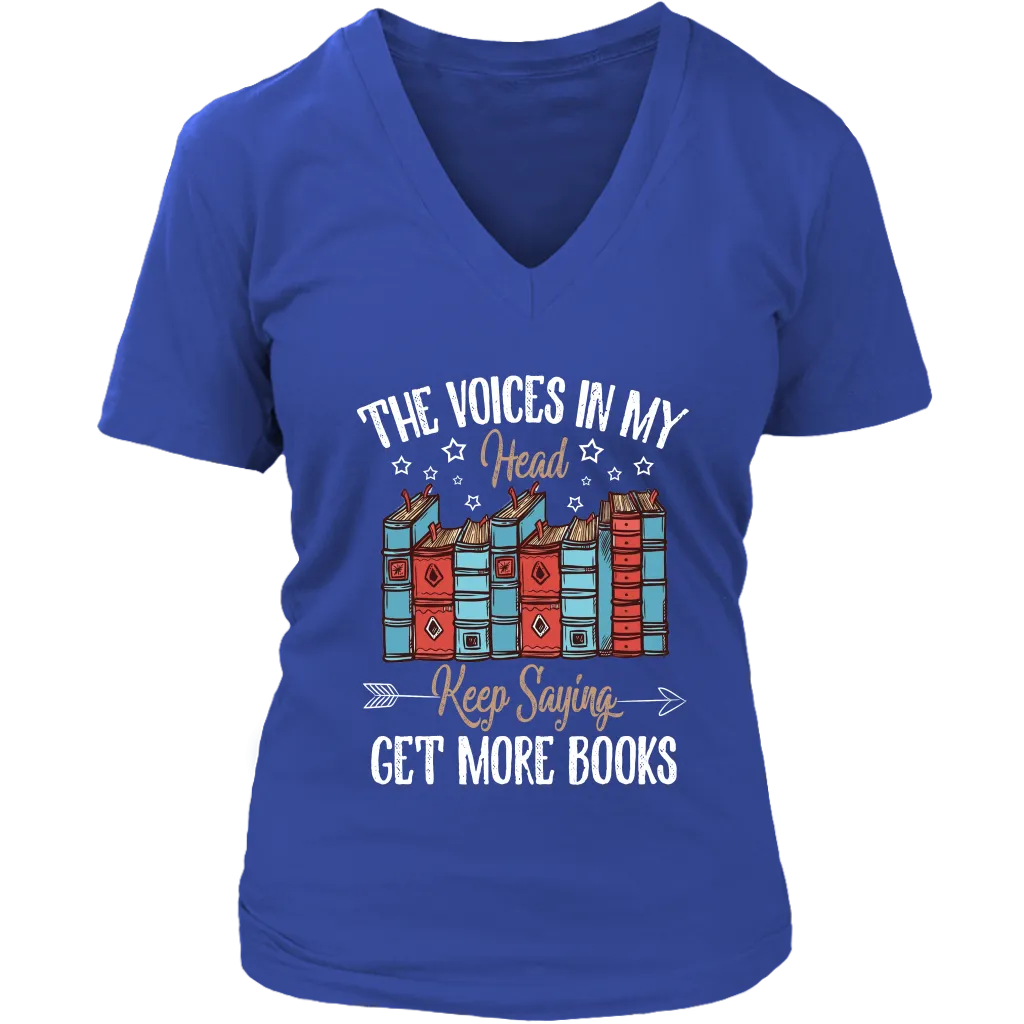 "Get More Books" V-neck Tshirt