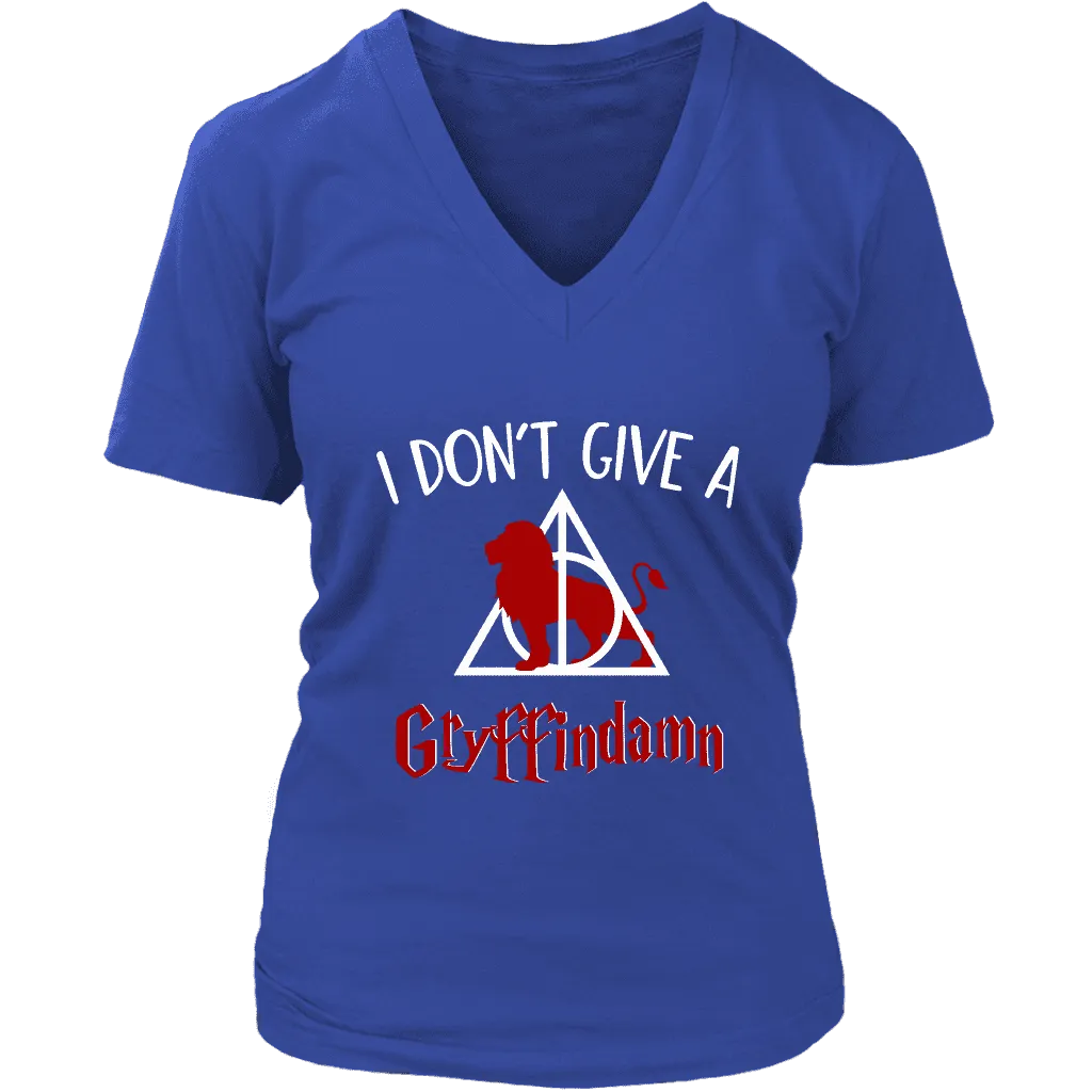 "I Don't Give A Gryffindamn" V-neck Tshirt